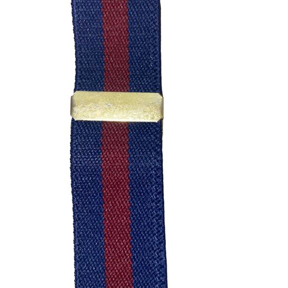 Vintage Y-shaped Striped Navy Adjustable Suspenders with button attachments - Picture 4 of 6
